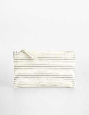 Striped Organic Cotton Accessory Pouch