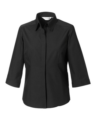 Ladies 3/4 Sleeve PolyCotton Easy Care Fitted Poplin Shirt