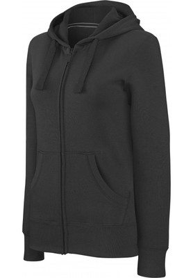 LADIES' HOODED FULL ZIP SWEATSHIRT