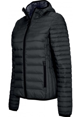 LADIES' LIGHTWEIGHT HOODED DOWN JACKET