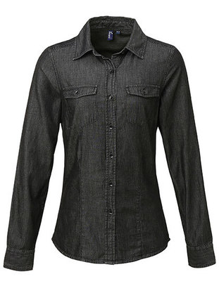 LADIES’ JEANS STITCH DENIM SHIRT