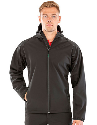 Men`s Recycled 3-Layer Hooded Softshell