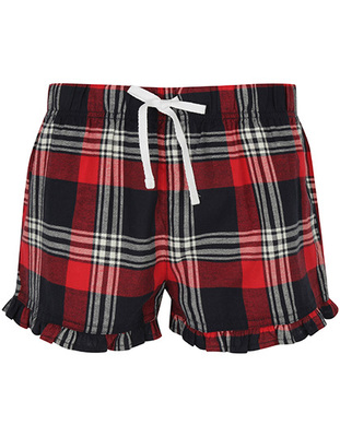 Womens Tartan Frill Shorts
