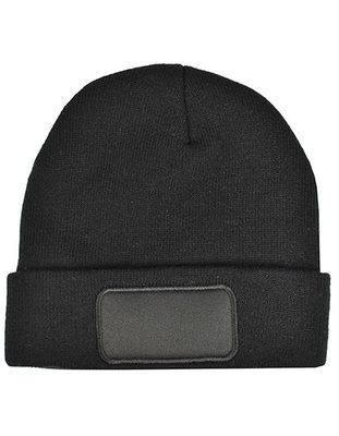 Knitted Hat with Patch