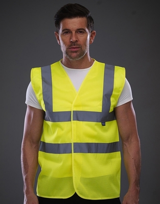 Hi Vis Top Cool Open Mesh Waistcoat