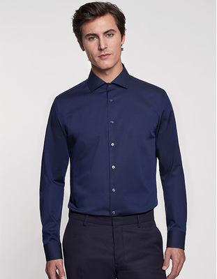 Men Shirt Tailored Long Sleeve