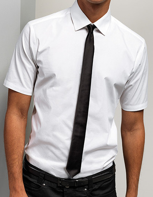 Mens Stretch Fit Cotton Poplin Short Sleeve Shirt