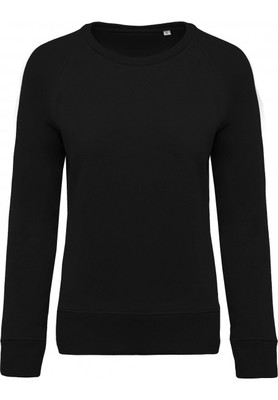 LADIES’ ORGANIC COTTON CREW NECK RAGLAN SLEEVE SWEATSHIRT