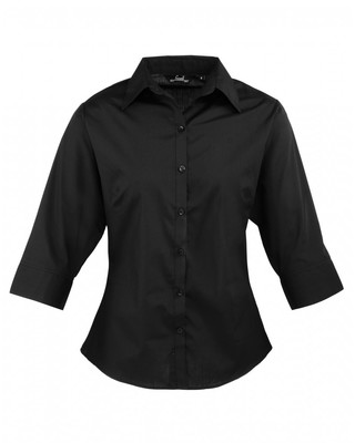 LADIES’ ¾ SLEEVE POPLIN BLOUSE
