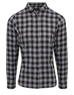 Ladies Mulligan Check Cotton Long Sleeve Shirt