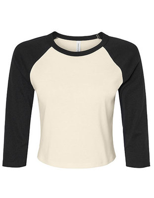 Women`s Micro Rib 3/4 Raglan Baby Tee
