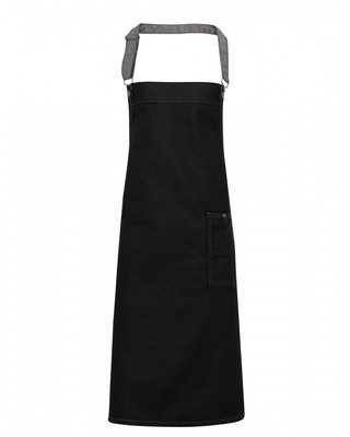 \"DISTRICT\" WAXED LOOK DENIM BIB APRON