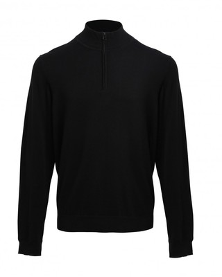 MENS 1/4 ZIP KNITTED SWEATER
