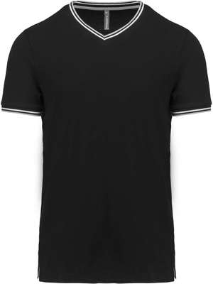 MEN'S PIQUÉ KNIT V-NEK T-SHIRT