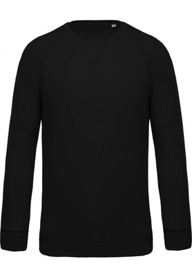 MEN'S ORGANIC COTTON CREW NECK RAGLAN SLEEVE SWEATSHIRT