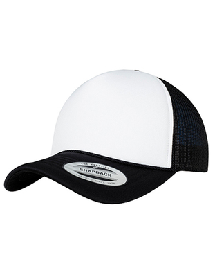 Foam Trucker Cap Curved Visor blk/wht/blk one size