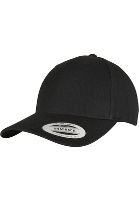 Premium Curved Visor Snapback Cap black one size