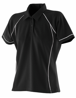 Ladies Piped Performance Polo
