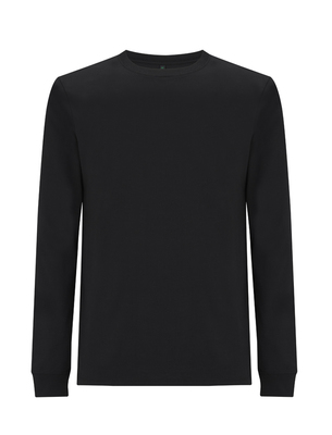 UNISEX HEAVY ORGANIC LONG SLEEVE - BLACK - XS