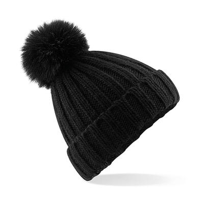 Verbier Fur Pom Pom Chunky Beanie