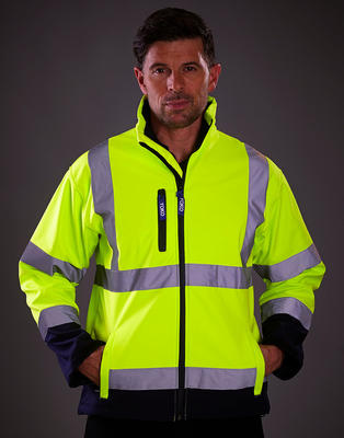 High Visibility 2 Bands & Braces Softshell Jacket