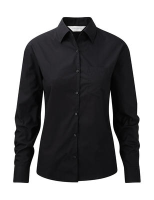 Baumwoll-Popelin Bluse LA