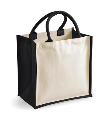 Printers Midi Jute Bag