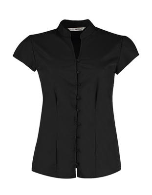 Bluse mit Asia-Kragen