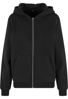 Ladies Fluffy Zip Hoody black XXL