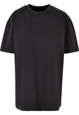 Ladies Oversized Acid Wash Tee black 3XL