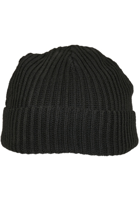 Recycled Yarn Fisherman Beanie black one size