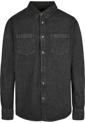 Denim Shirt black washed 4XL