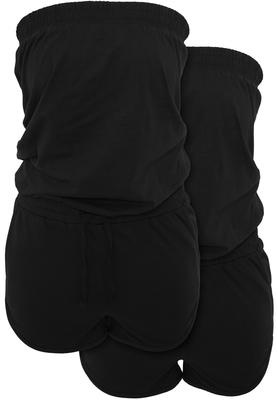 Ladies Hot Jumpsuit 2-Pack heather grey+black L