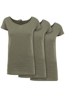 Ladies Wideneck Tee 3-Pack black+black+black S