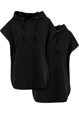 Ladies Sleeveless Hoody 2-Pack black+black M