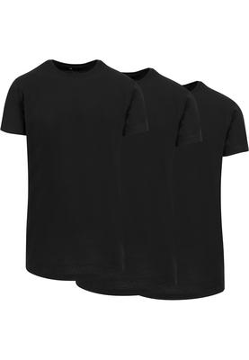 Shaped Long Tee 3-Pack blk/blk/blk L