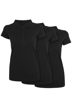 Ladies Jersey Polo 3-Pack white M