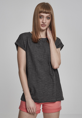 Ladies Spray Dye Extended Shoulder Tee