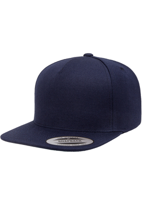 Premium 5-Panel Snapback Cap navy one size