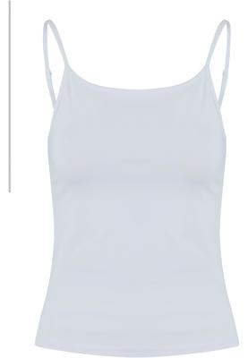 Ladies Stretch Jersey Short Slim Top white 3XL