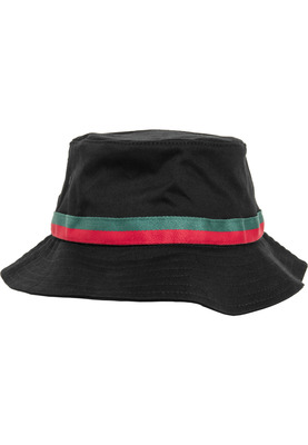 Stripe Bucket Hat black/firered/green one size