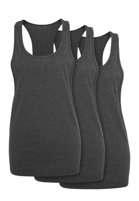 Ladies Loose Tank 3-Pack charcoal L