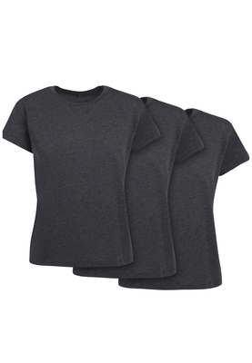 Ladies Box Tee 3-Pack heather grey L