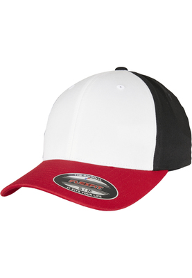 3-Tone Flexfit red/white/black L/XL