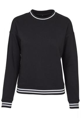 Ladies College Sweat Crew black/white 3XL