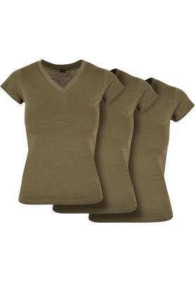 Ladies Basic Tee 3-Pack black 3XL