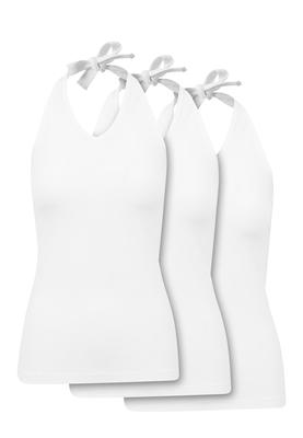 Ladies Neckholder Shirt 3-Pack white L