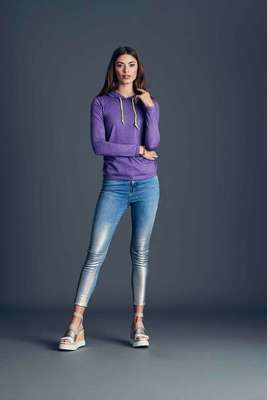 WOMEN’S FASHION BASIC LONG SLEEVE HOODED TEE
