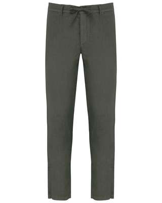 ECO-FRIENDLY MEN'S LINEN WASHED EFFECT TROUSERS