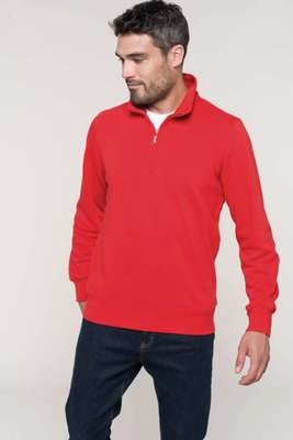 ZIPPED NECK SWEATSHIRT